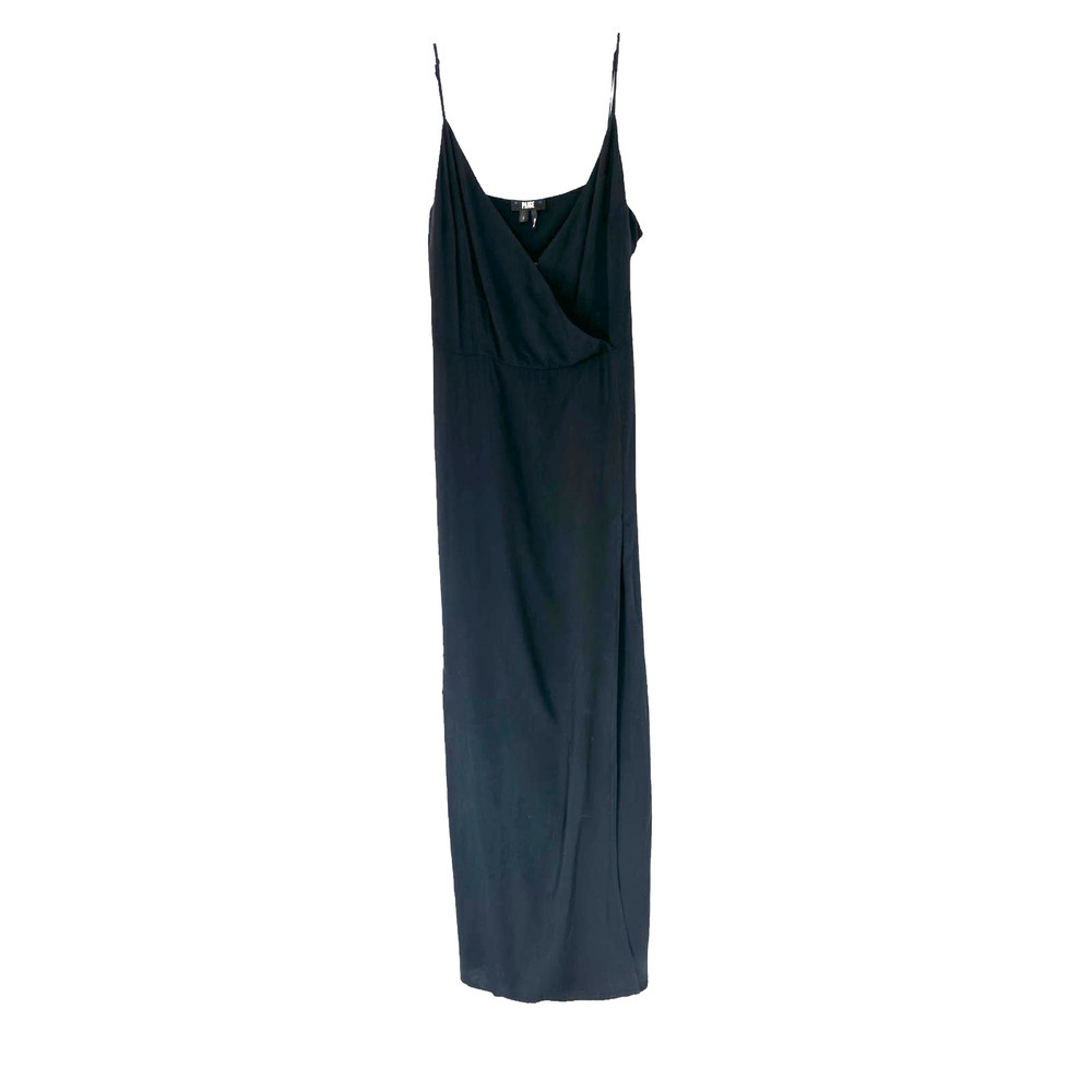 Paige Black Sleeveless Casual Basic V-Neck Maxi Dress Size Small